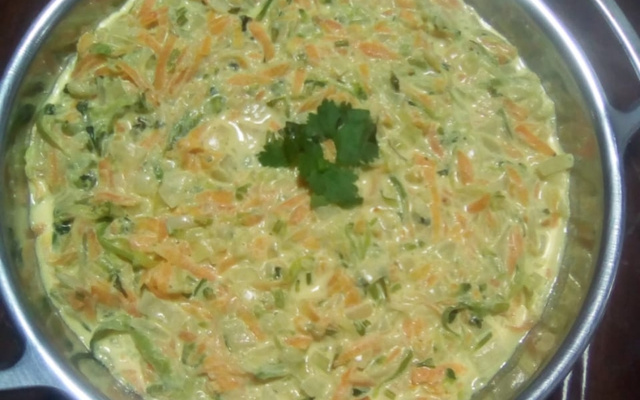 Macarrão de abobrinha cremoso