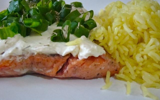 Salmão ao cream cheese