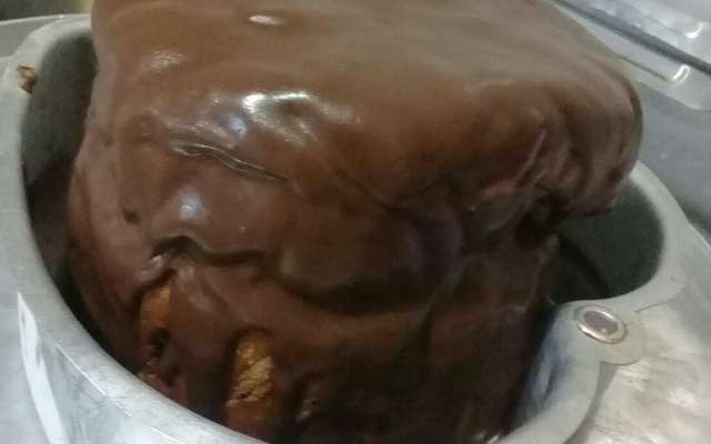 Panetone de chocolate gelado