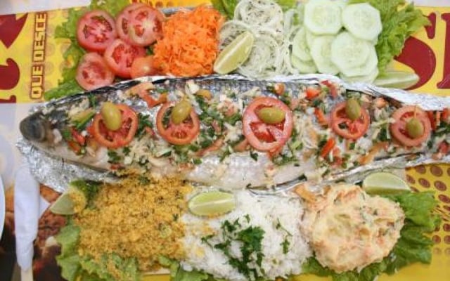 Tainha recheada no forno