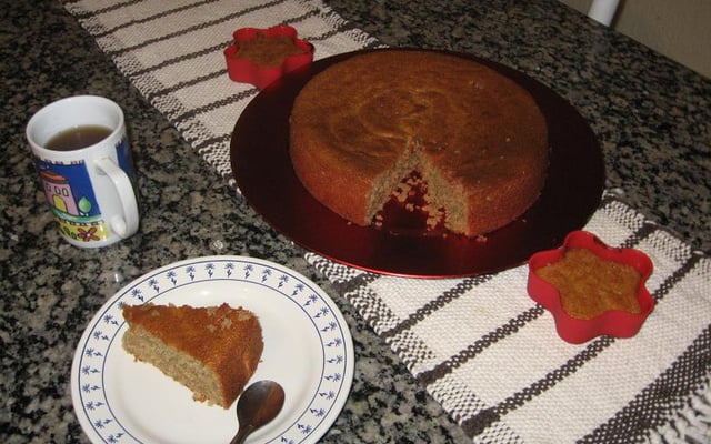 Bolo banana e farinha de rosca