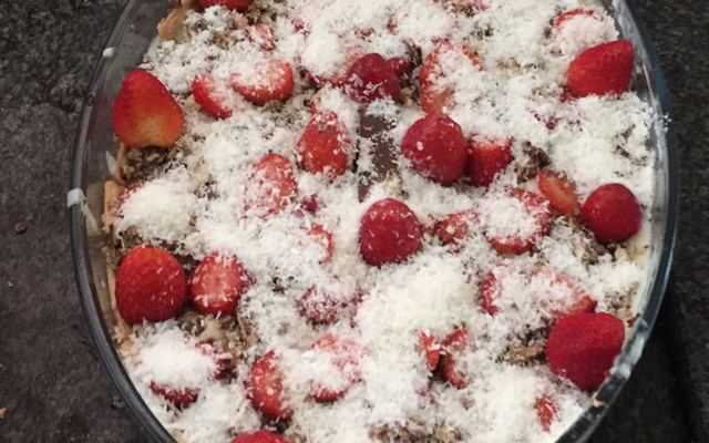 Pavê de biscoito champagne