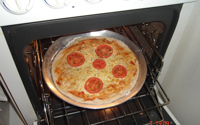 Pizza rápida sem glúten