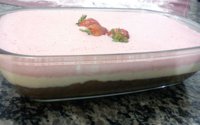 Mousse pudim napolitano