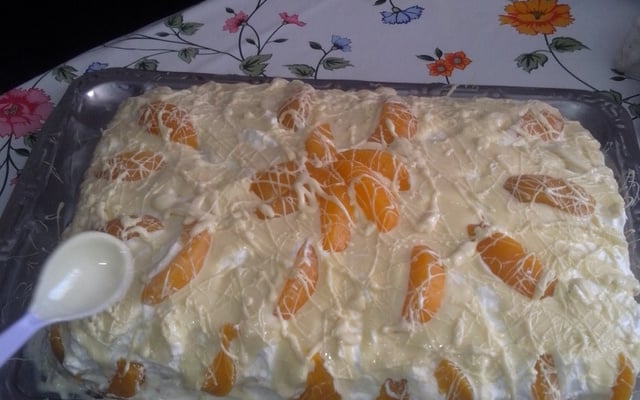 Bolo maravilha de pêssego