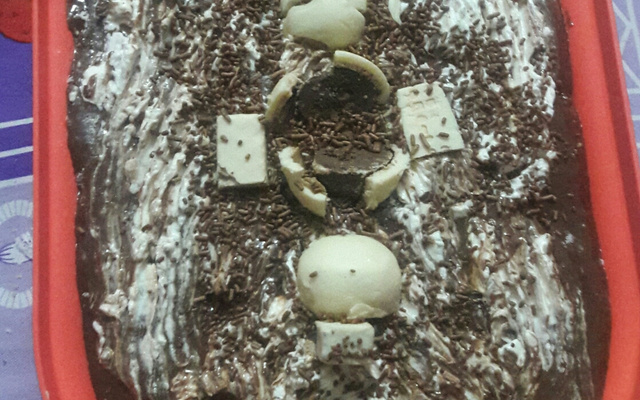 Pavê de bombom da Elaine