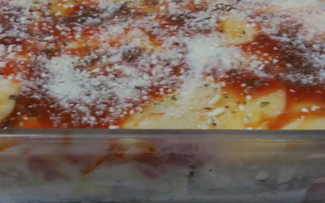 Lanchão cremoso de queijo e presunto