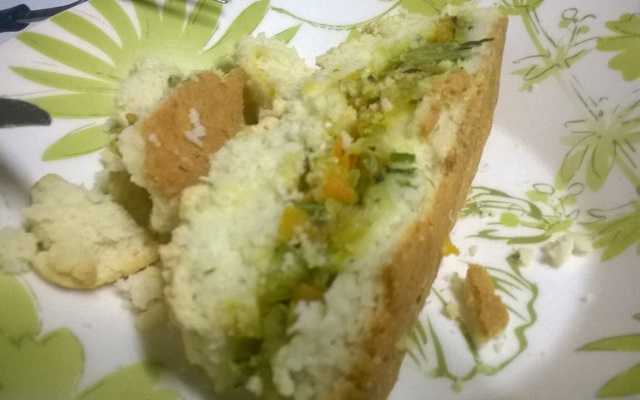 Pão de batata sem glúten com recheio de abobrinha e cenoura