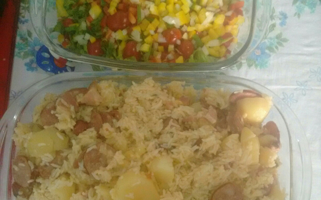 Arroz na panela de pressão da jéssica