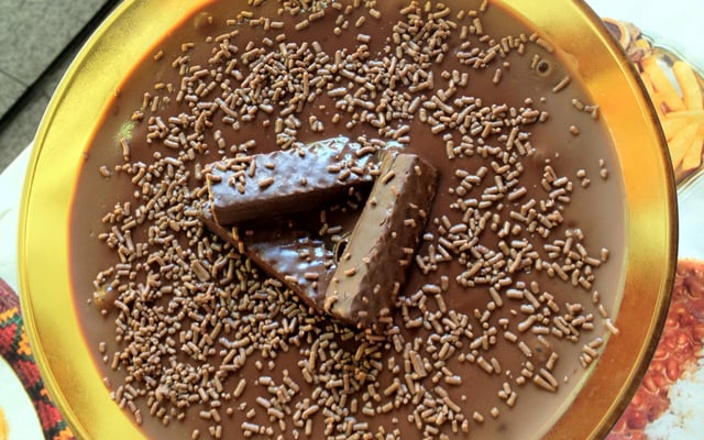 Bombom aberto de Bis