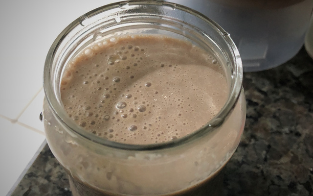 Vitamina de banana com chocolate