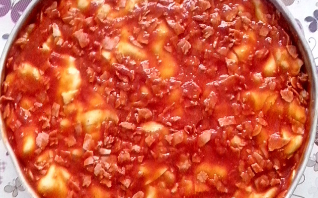 Macarrão de presunto e queijo