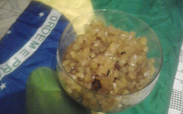 Doce de mamão verde em cubinhos