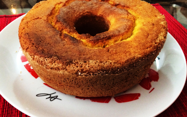 Bolo de milho sem leite com óleo de girassol