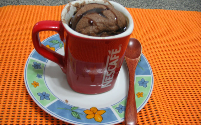 Bolo de caneca de micro-ondas