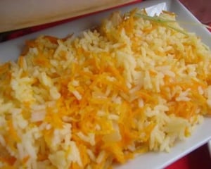 Arroz de cenoura nutritivo