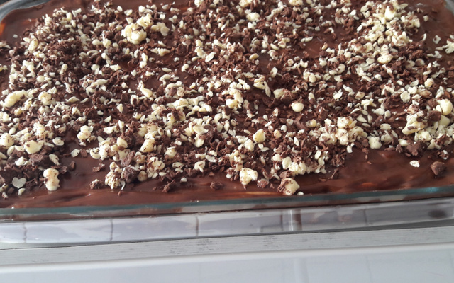 Pavê de chocolate preto e branco