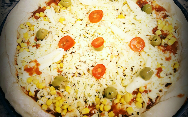 Massa de pizza italiana deliciosa