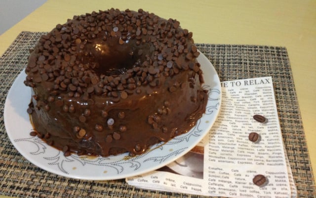 Bolo de chocolate meio amargo do Vitor