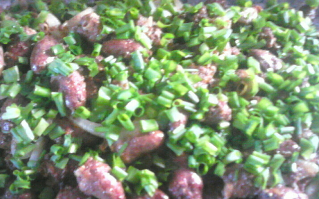 Coração de galinha na panela de pressão