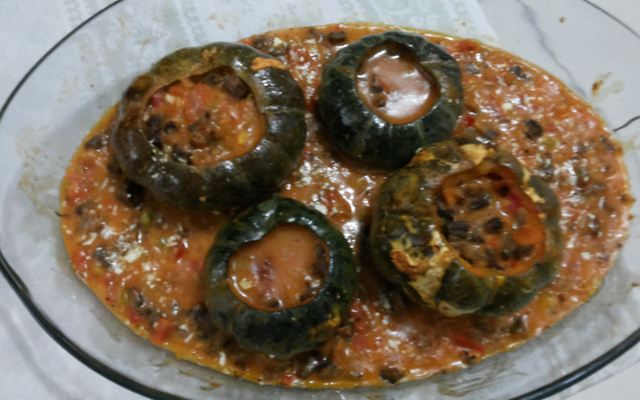 Minimoranga Recheada com carne moida