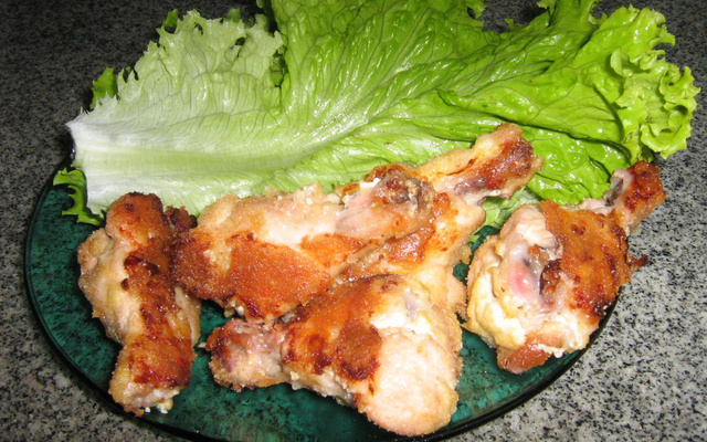 Frango empanado assado