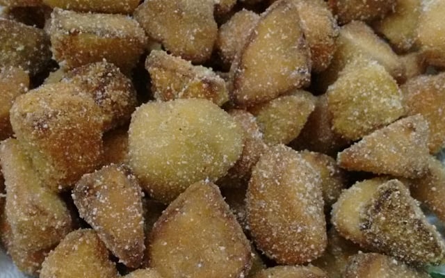 Berinjela frita bem sequinha