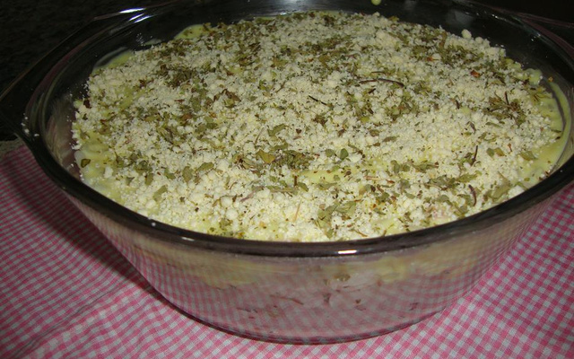 Arroz com presunto e requeijão cremoso