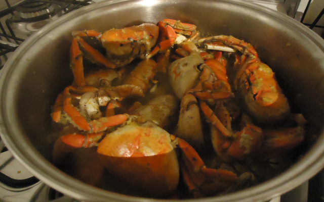 Caranguejo com pirão