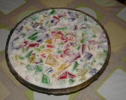 Gelatina colorida rápida