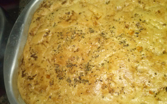 Torta de frango de liquidificador prática