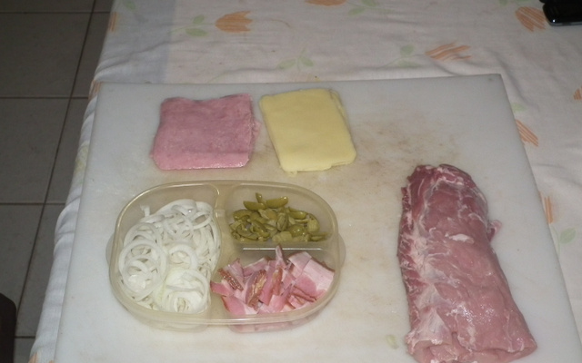 Lombo de porco recheado