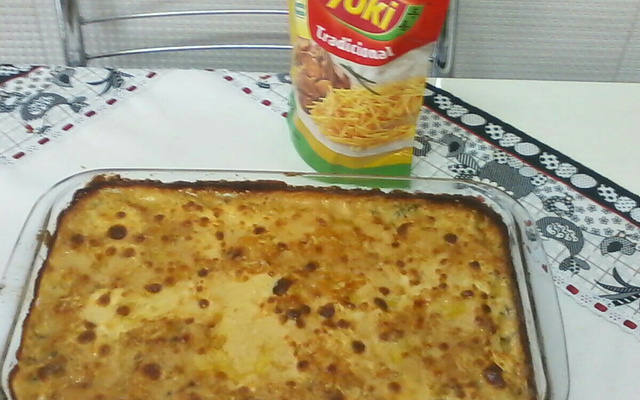 Torta de bacalhau com brócolis