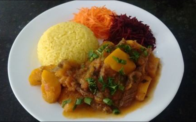 Carne ao molho com Abóbora Cabotiá