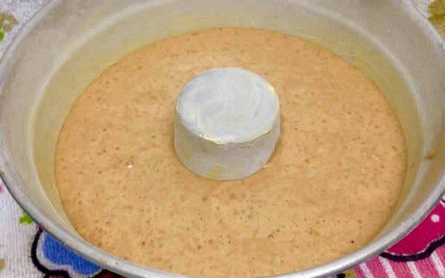 Bolo de aveia em flocos