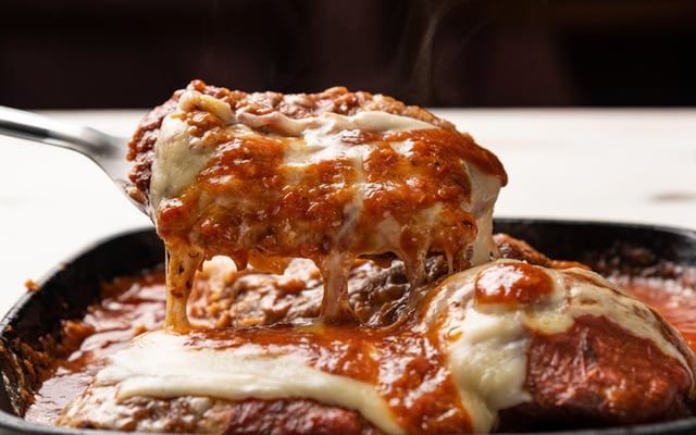 Bife à parmegiana de forno