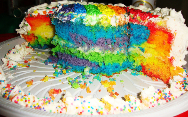 Bolo arco-Iris