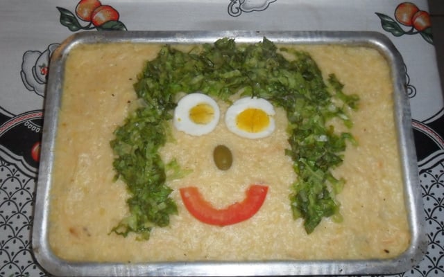 Torta de purê com frango