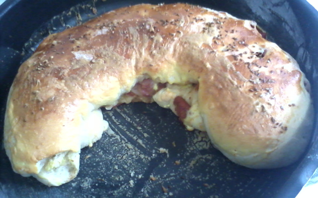 Pão de lingüiça delicioso