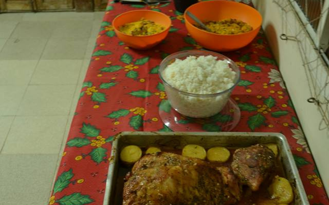 Lombo assado descansado na laranja