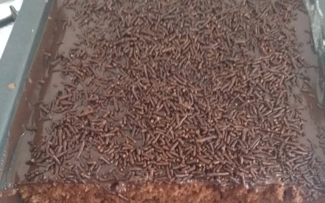 Bolo de chocolate de liqüidificador