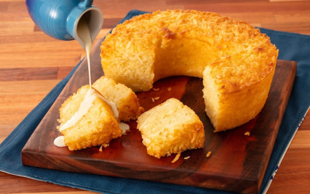 Bolo de macaxeira de liquidificador