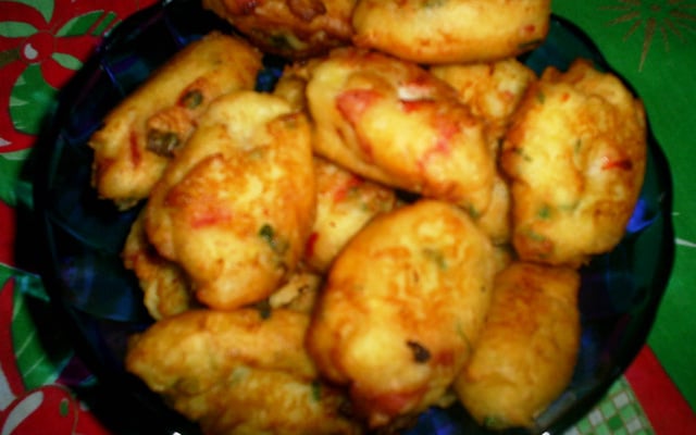 Bolinho de batata doce frito