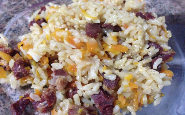 Arroz carreteiro integral