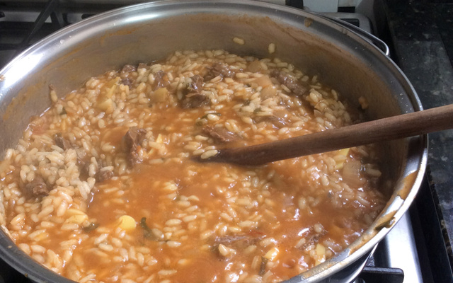 Risoto de filé mignon