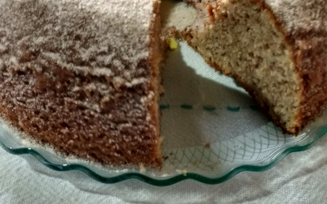 Bolo de banana com maçã