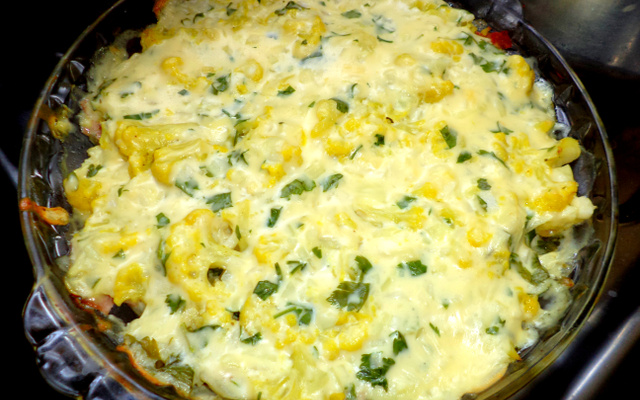 Couve-flor ao molho de requeijão