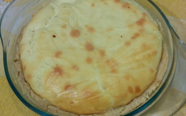 Quiche de queijo e alho poró