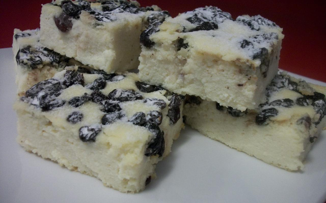 Torta de ricota com passas