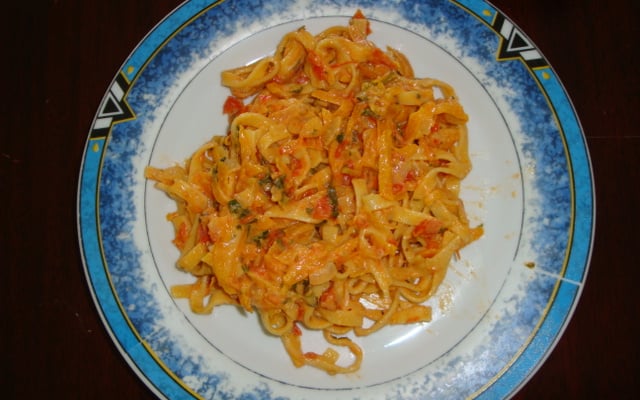 Molho cremoso de cenoura para massas